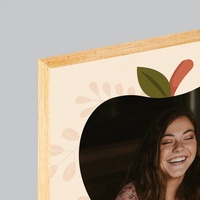 Fotka A Textem: Učitelka Ve Školce - Tisk Na Dřevo