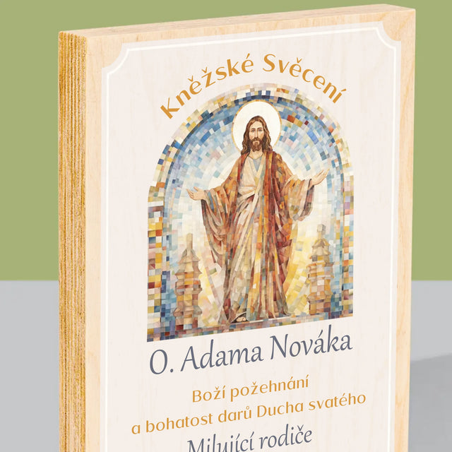 Jméno A Nápis: Kněžské Svěcení - Tisk Na Dřevo