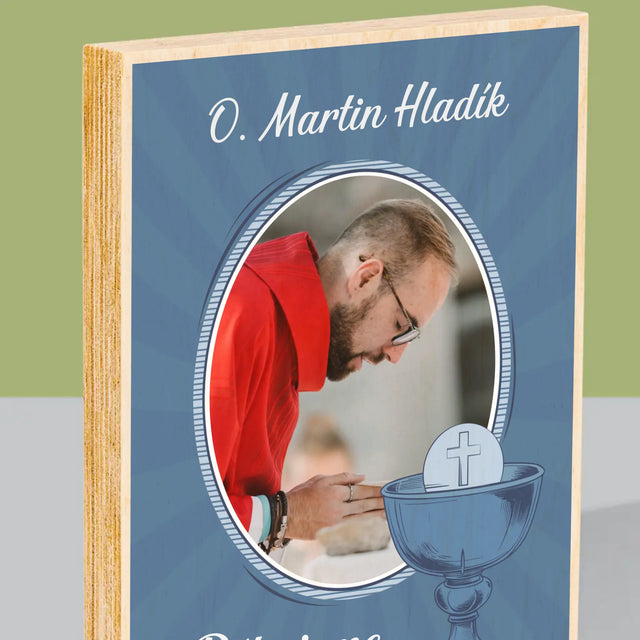 Jméno A Nápis: Kněz Děkujeme - Tisk Na Dřevo