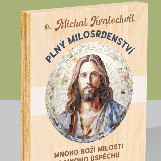 Jméno A Nápis: Důstojný Pán Plný Milosrdenství - Tisk Na Dřevo