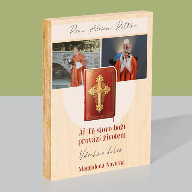 Fotokoláž: Slovo Boží - Tisk Na Dřevo