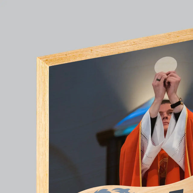 Fotka A Textem: Jubileum Kněžského Svěcení - Tisk Na Dřevo