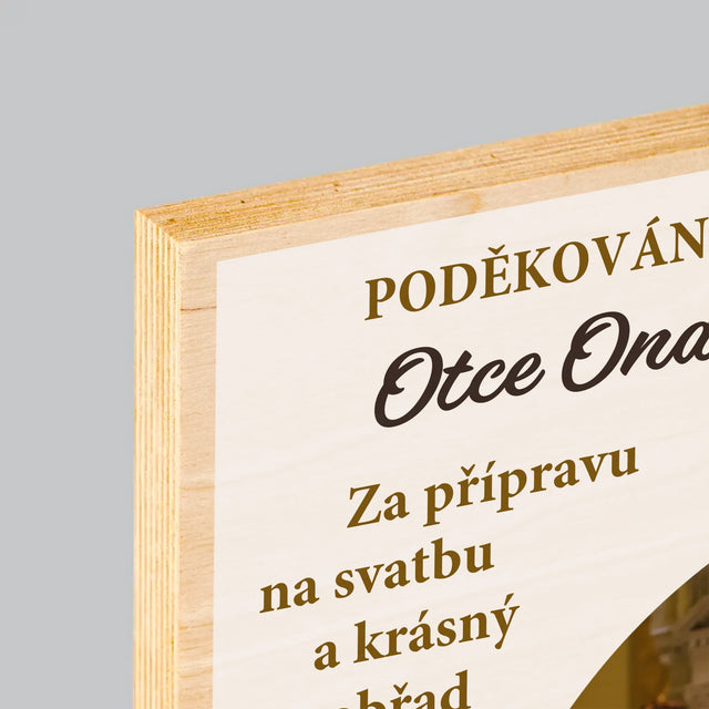 Fotka A Textem: Poděkování Pro Kněze Svatba - Tisk Na Dřevo