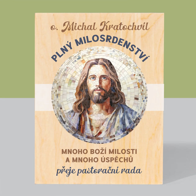 Jméno A Nápis: Důstojný Pán Plný Milosrdenství - Tisk Na Dřevo