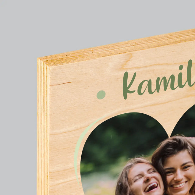 Fotka A Textem: Půjdeš Mi Za Svědkyni Květiny - Tisk Na Dřevo