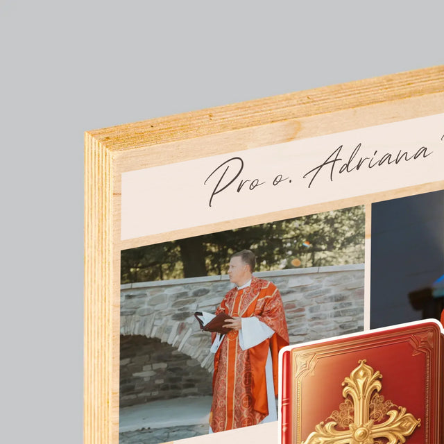 Fotokoláž: Slovo Boží - Tisk Na Dřevo