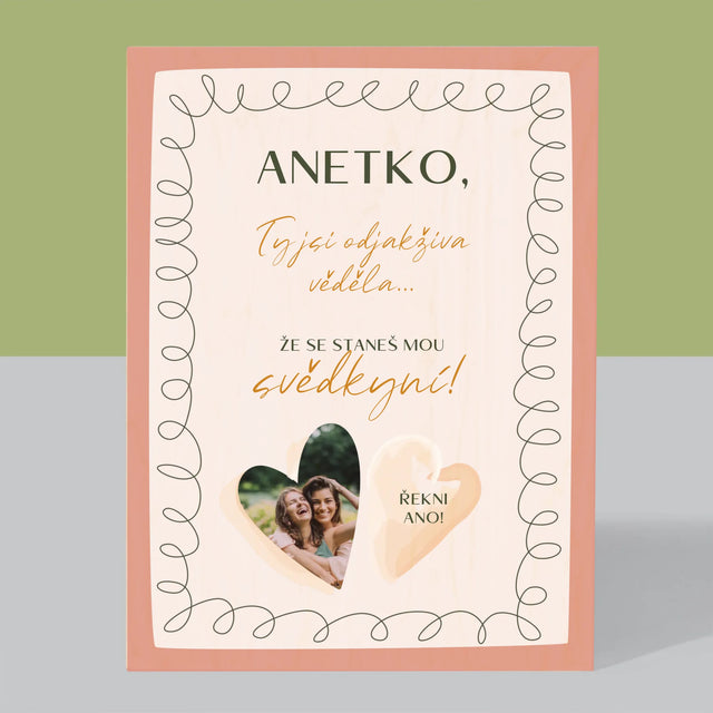 Fotka A Textem: Ty Jsi Odjakživa Věděla - Tisk Na Dřevo