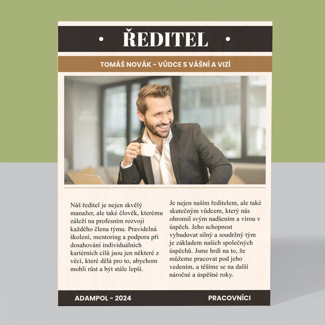 Obálka časopisu: Režisér - Tisk na dřevo | CZ