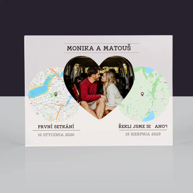 Mapa Města: Naše Místa - Akrylový Blok