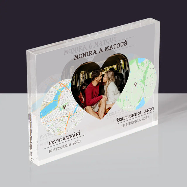 Mapa Města: Naše Místa - Akrylový Blok