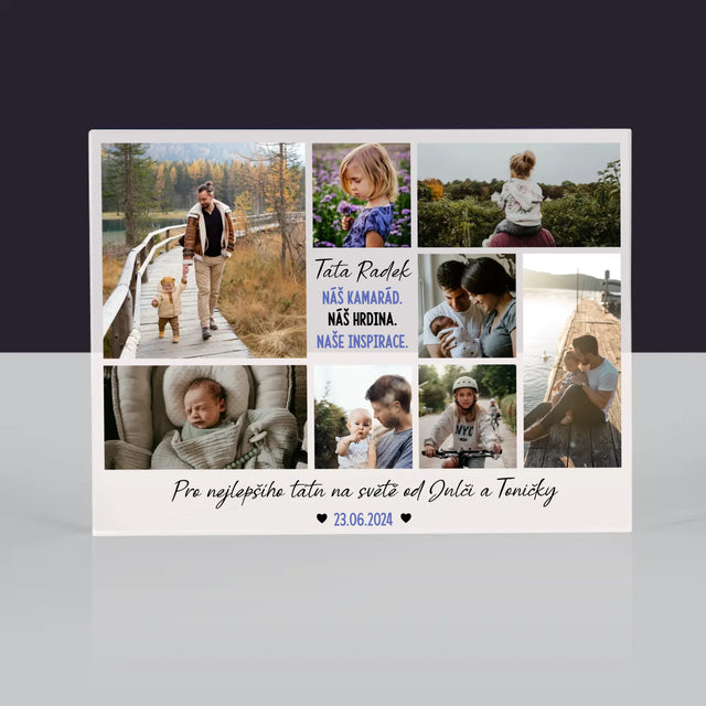 Fotokoláž: Táta Kamarád - Akrylový Blok