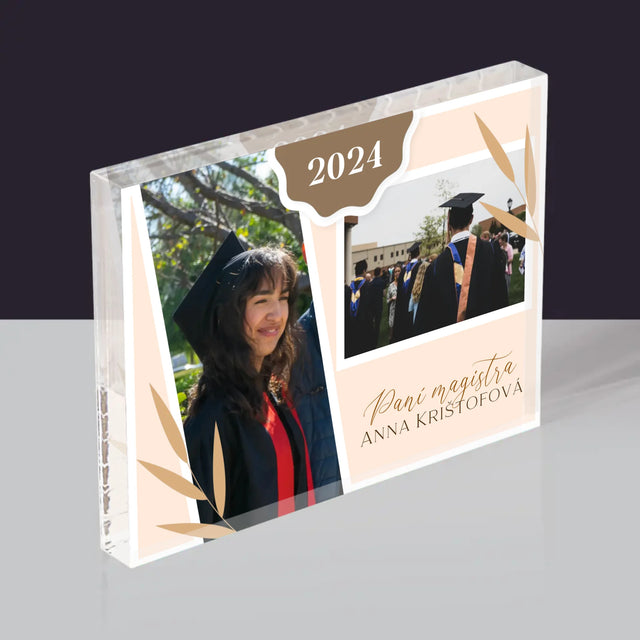 Fotokoláž: Paní Magistra - Akrylový Blok