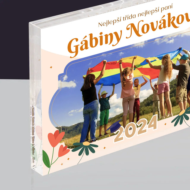 Fotka A Textem: Nejlepší Třída - Akrylový Blok