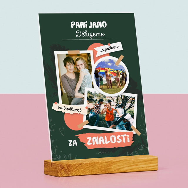 Fotokoláž: Děkujeme Za Znalosti - Tisk Na Akrylovém Skle
