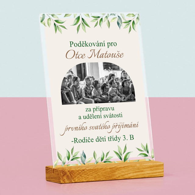 Fotka A Textem: Poděkování Pro Kněze Přijímání - Tisk Na Akrylovém Skle