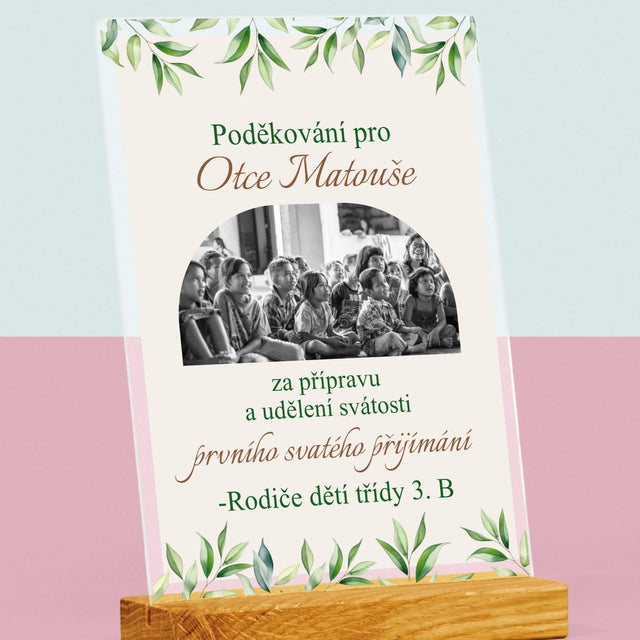 Fotka A Textem: Poděkování Pro Kněze Přijímání - Tisk Na Akrylovém Skle