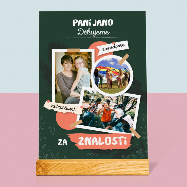 Fotokoláž: Děkujeme Za Znalosti - Tisk Na Akrylovém Skle
