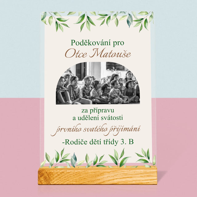 Fotka A Textem: Poděkování Pro Kněze Přijímání - Tisk Na Akrylovém Skle