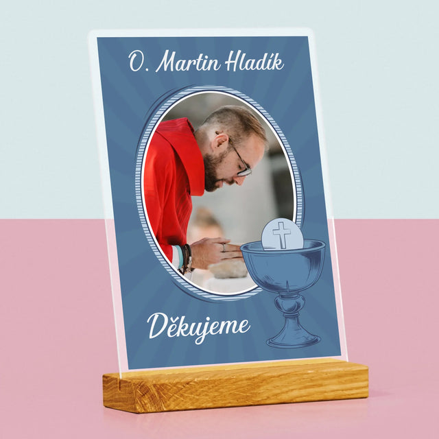 Jméno A Nápis: Kněz Děkujeme - Tisk Na Akrylovém Skle