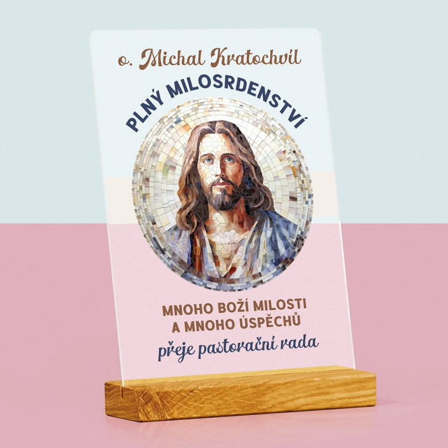 Jméno A Nápis: Důstojný Pán Plný Milosrdenství - Tisk Na Akrylovém Skle