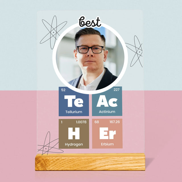 Fotka A Textem: Teacher Prvky - Tisk Na Akrylovém Skle