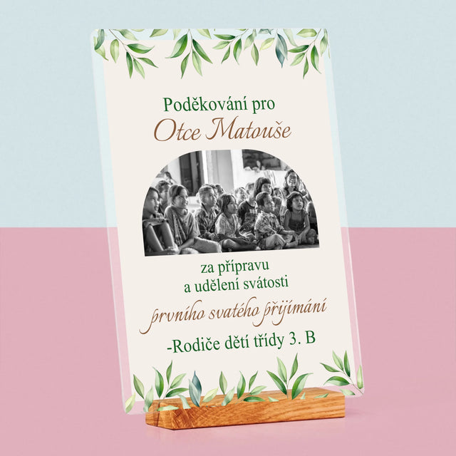 Fotka A Textem: Poděkování Pro Kněze Přijímání - Tisk Na Akrylovém Skle