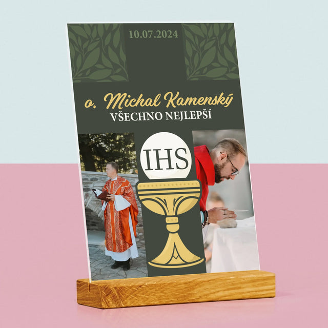 Fotokoláž: Všechno Nejlepší Kříž - Tisk Na Akrylovém Skle