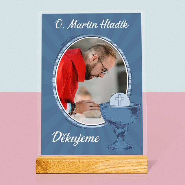 Jméno A Nápis: Kněz Děkujeme - Tisk Na Akrylovém Skle