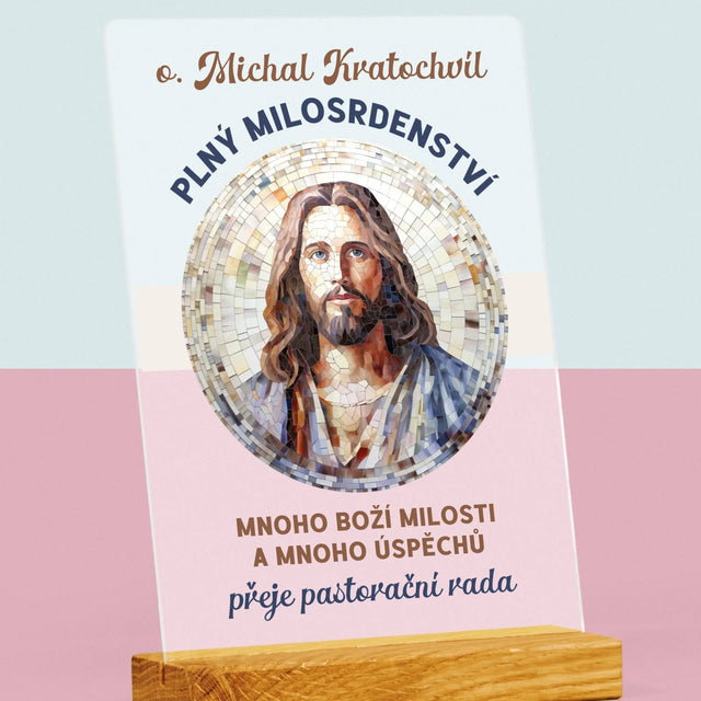 Jméno A Nápis: Důstojný Pán Plný Milosrdenství - Tisk Na Akrylovém Skle