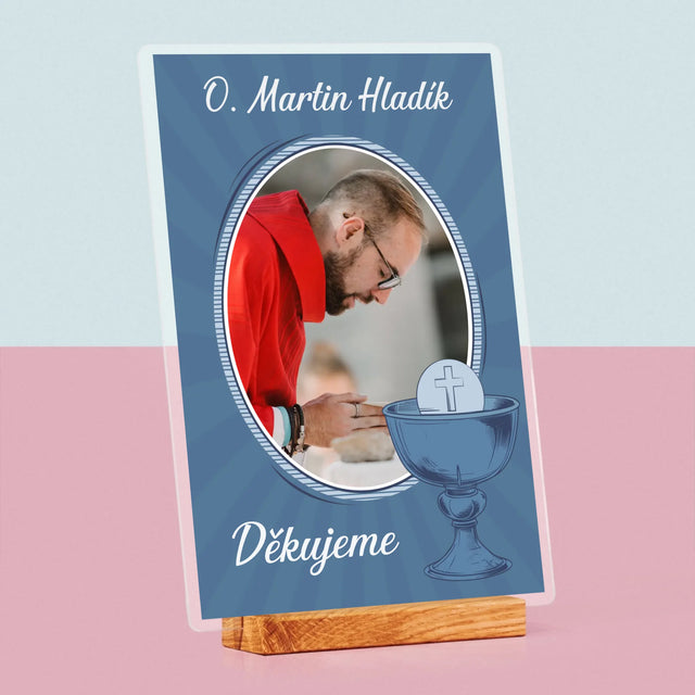 Jméno A Nápis: Kněz Děkujeme - Tisk Na Akrylovém Skle