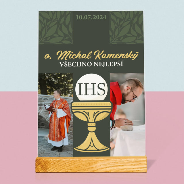 Fotokoláž: Všechno Nejlepší Kříž - Tisk Na Akrylovém Skle