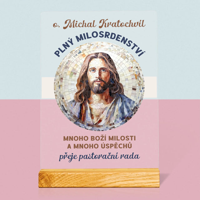 Jméno A Nápis: Důstojný Pán Plný Milosrdenství - Tisk Na Akrylovém Skle