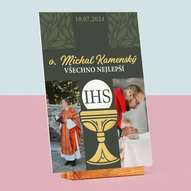 Fotokoláž: Všechno Nejlepší Kříž - Tisk Na Akrylovém Skle