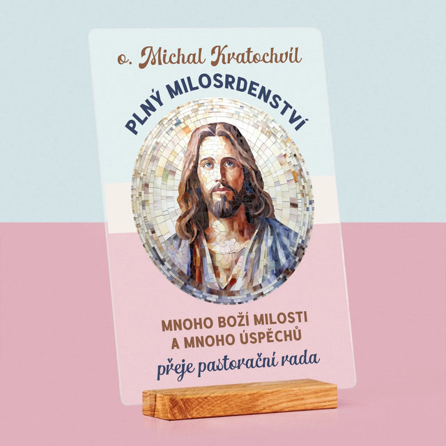 Jméno A Nápis: Důstojný Pán Plný Milosrdenství - Tisk Na Akrylovém Skle