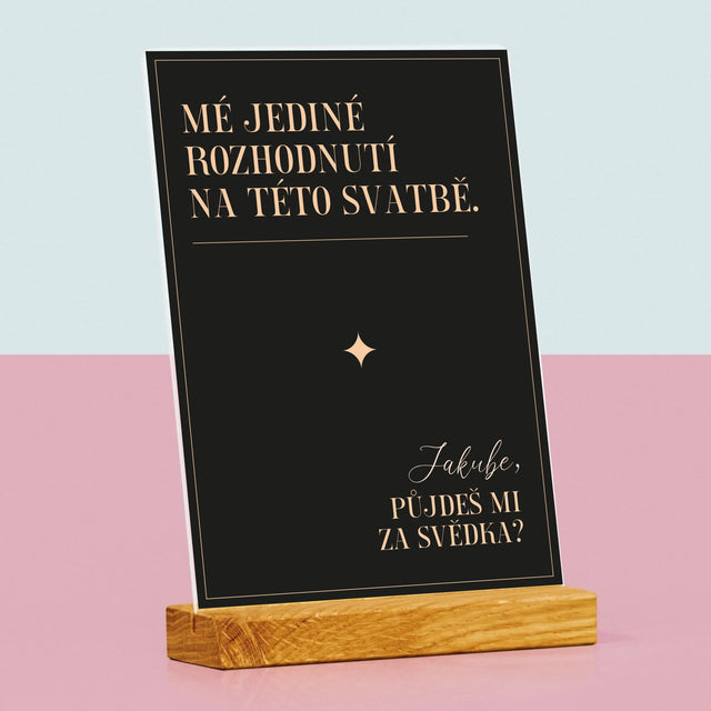 Jméno A Nápis: Mé Jediné Rozhodnutí - Tisk Na Akrylovém Skle