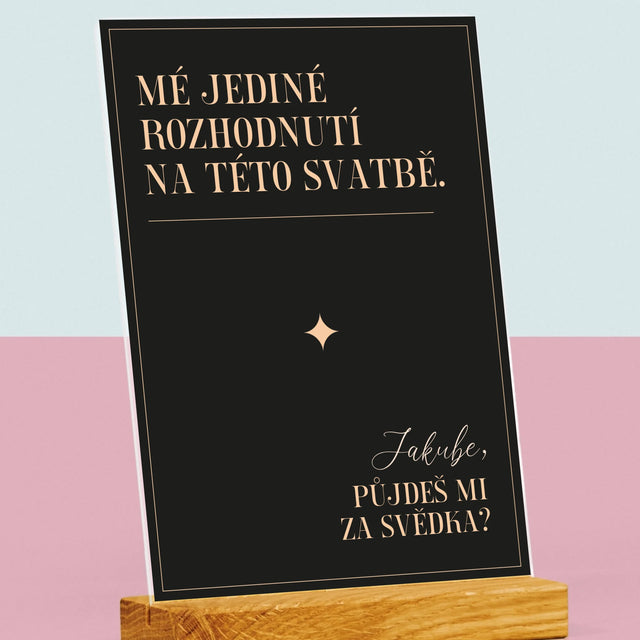 Jméno A Nápis: Mé Jediné Rozhodnutí - Tisk Na Akrylovém Skle