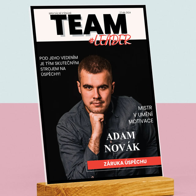 Obálka časopisu: Vedoucí týmu - Tisk na akrylové sklo | CZ