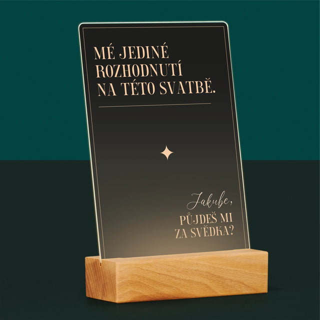 Jméno A Nápis: Mé Jediné Rozhodnutí - Tisk Na Akrylovém Skle