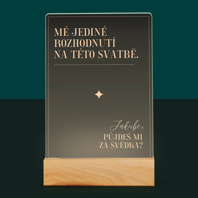 Jméno A Nápis: Mé Jediné Rozhodnutí - Tisk Na Akrylovém Skle