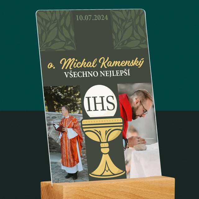 Fotokoláž: Všechno Nejlepší Kříž - Tisk Na Akrylovém Skle