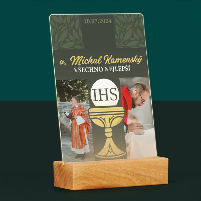 Fotokoláž: Všechno Nejlepší Kříž - Tisk Na Akrylovém Skle