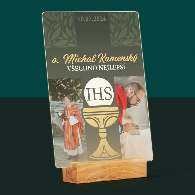 Fotokoláž: Všechno Nejlepší Kříž - Tisk Na Akrylovém Skle