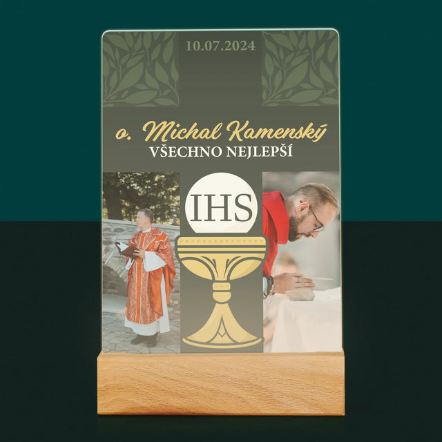 Fotokoláž: Všechno Nejlepší Kříž - Tisk Na Akrylovém Skle