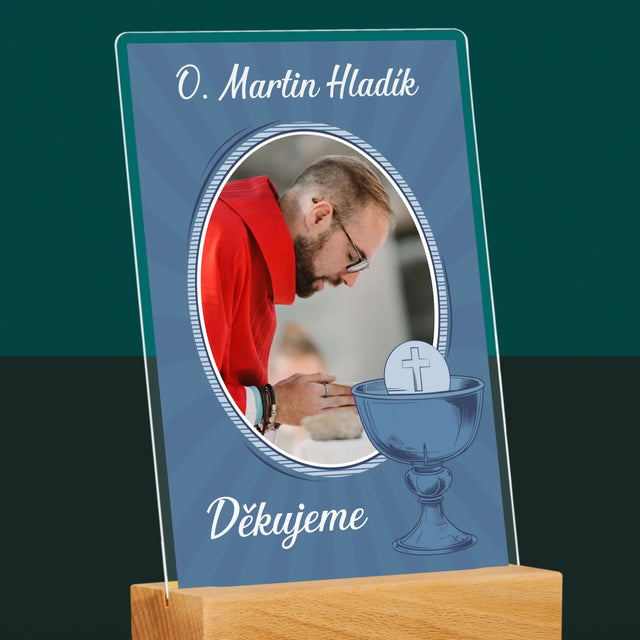Jméno A Nápis: Kněz Děkujeme - Tisk Na Akrylovém Skle