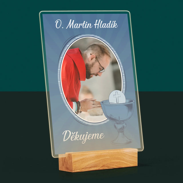 Jméno A Nápis: Kněz Děkujeme - Tisk Na Akrylovém Skle