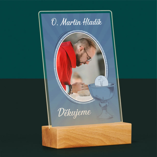 Jméno A Nápis: Kněz Děkujeme - Tisk Na Akrylovém Skle