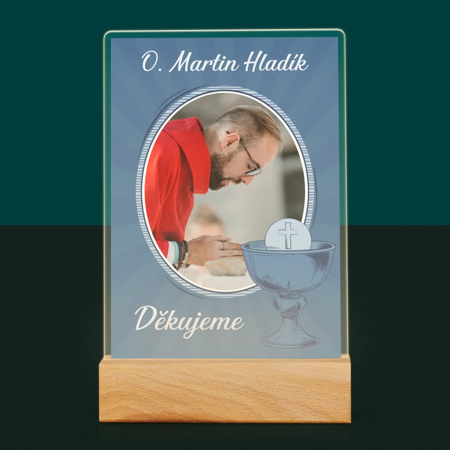 Jméno A Nápis: Kněz Děkujeme - Tisk Na Akrylovém Skle