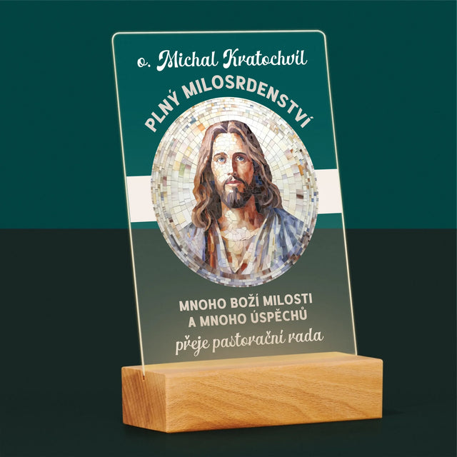 Jméno A Nápis: Důstojný Pán Plný Milosrdenství - Tisk Na Akrylovém Skle