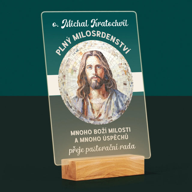 Jméno A Nápis: Důstojný Pán Plný Milosrdenství - Tisk Na Akrylovém Skle
