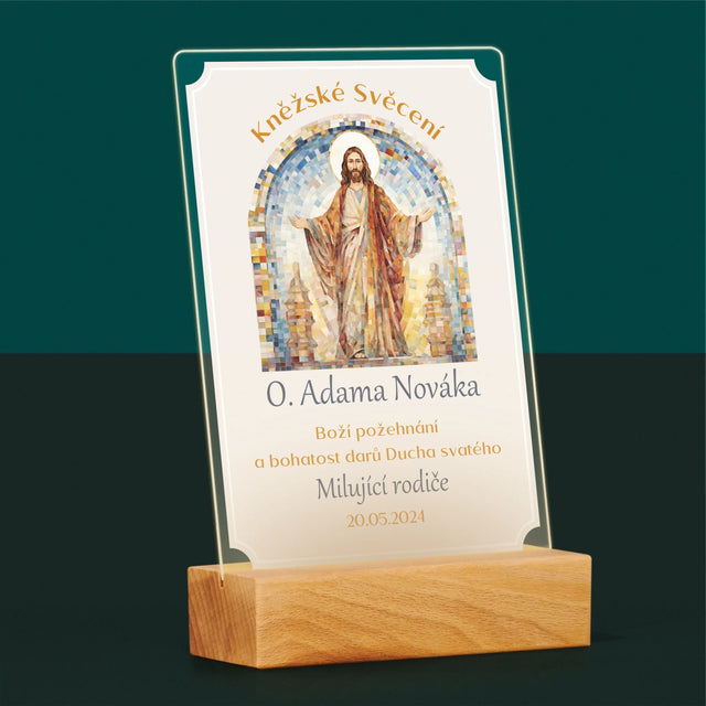 Jméno A Nápis: Kněžské Svěcení - Tisk Na Akrylovém Skle